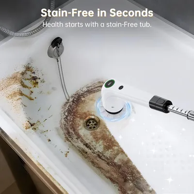 PUFTEM electric bathtub scrubber – scrub tub stains with the cordless spin brush